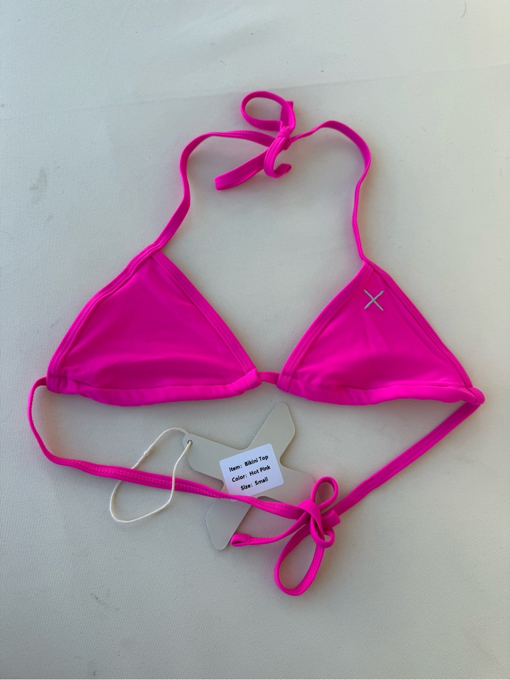 Boutine la Hot Pink Triangle Bikini Top
